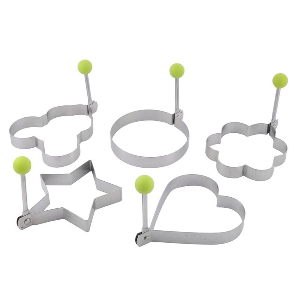 Stainless Steel Kitchen Pancake Mould Fried Egg Ring 5 in 1